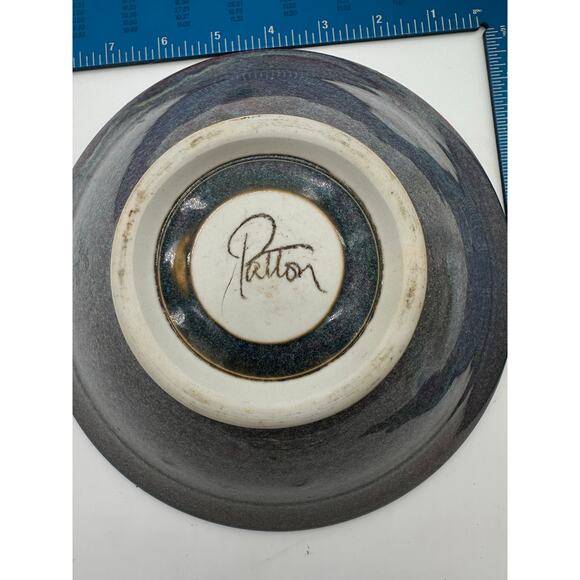 Patton Pottery Seattle artist 8.5“ bowl Matthew Studio Hand Thrown Freeform PNW - Picture 15 of 16